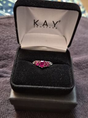 KAY Jewelers Pink Gemstone Sterling Ring